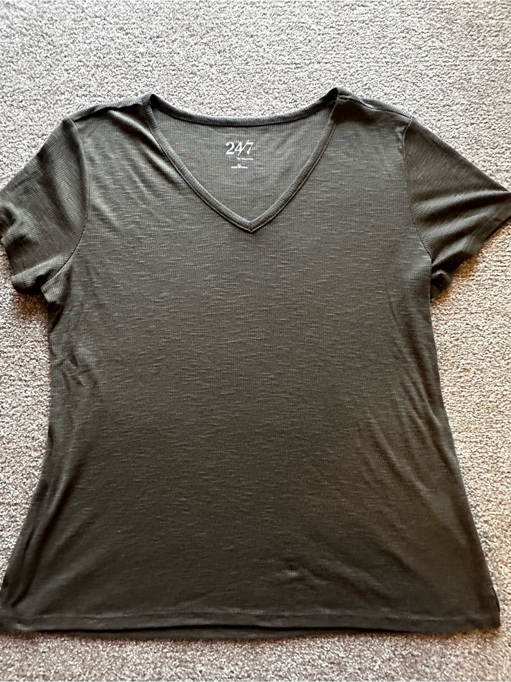 Maurices Olive V-Neck Short Sleeve Tee